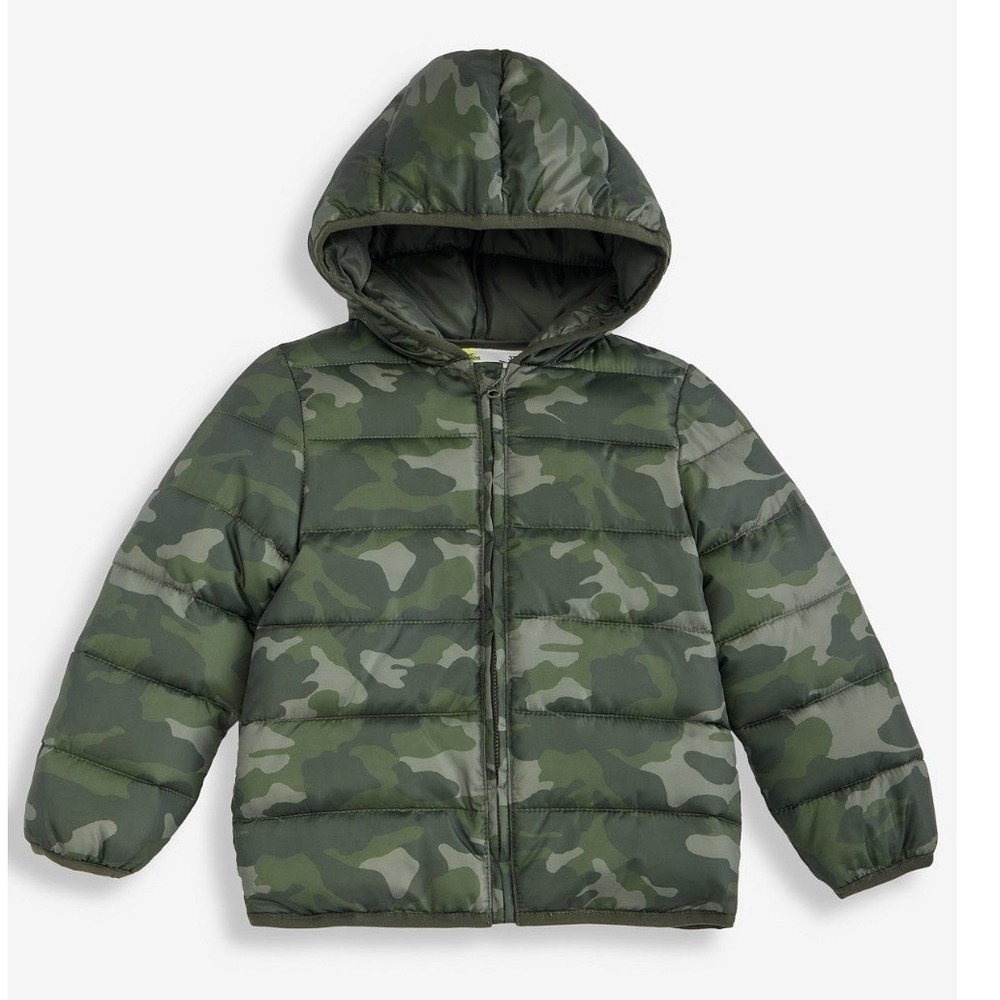 Boys' Toddler 2T Dino-Print Midweight Hooded Puffer Jacket, Macy's Exclusive